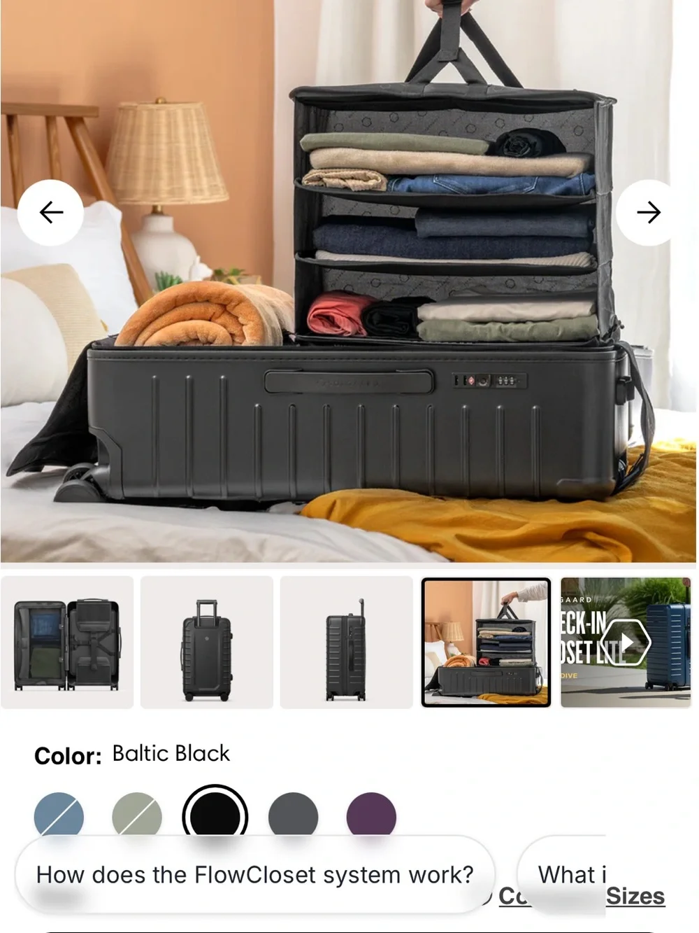 Silages Check In Closet Lite Hardshell Carry On Suitcase With TSA Lock